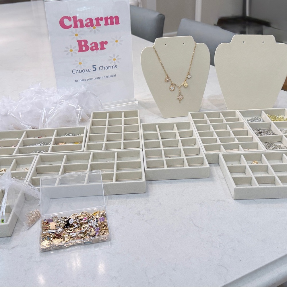 Custom charm bar necklace party lot with 25 necklaces